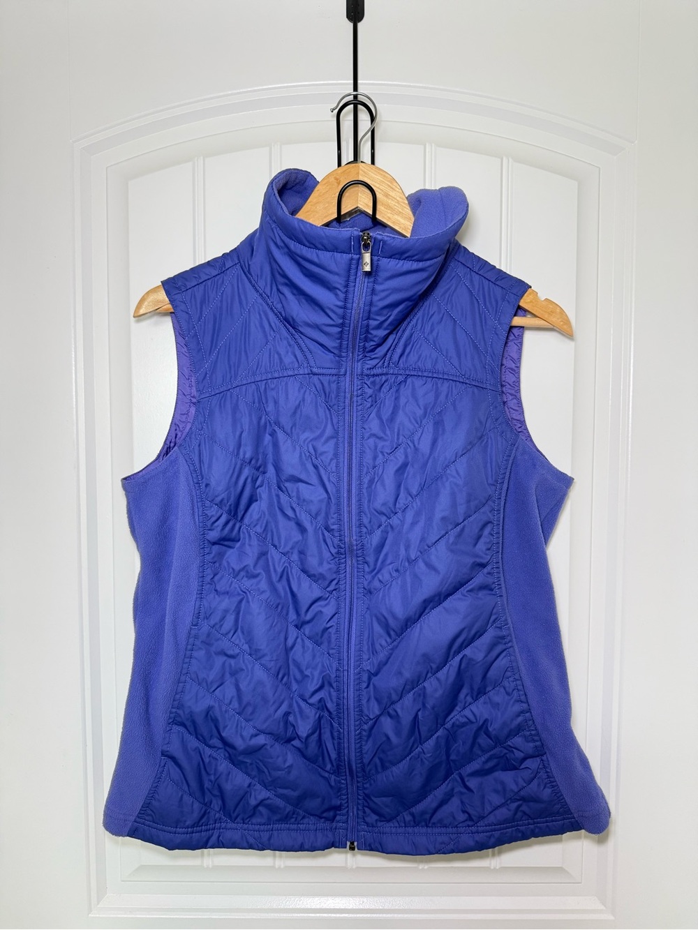 Columbia Women’s Large Purple Quilted Vest Full Zip Gorpcore Granola Girl